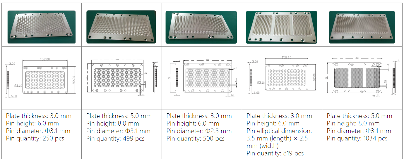 70W Square Pin Fin Cold Forged Heat Sink Skived Thermal Solution