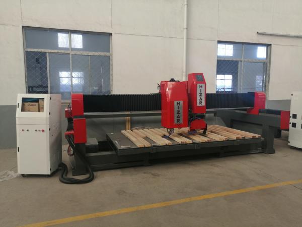 7.5kw/7.5kw/5.5kw Edge Grinding Special Shaped Cnc Stone Engraving 3000x1800mm