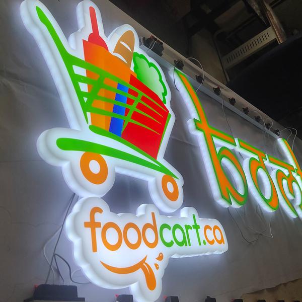 Custom Supermarket Trimless Channel Letters Making Advertising Sign Led Logo Light Grocery Store Sign for Business Outdoor