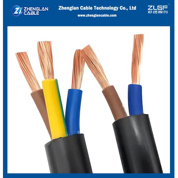 Flexible PVC Jacketed RV-K Cable 0.6/1KV For Circular Conductor Shape In Industrial Environments