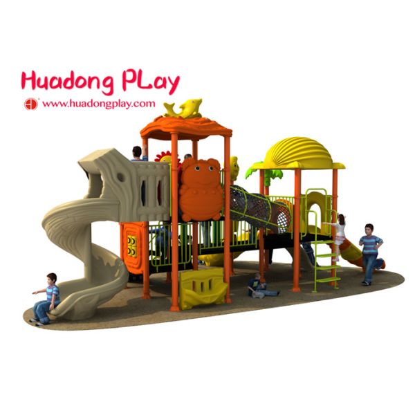 Colorful Outdoor Plastic Playground Playhouse For 3-12 Years Old Children
