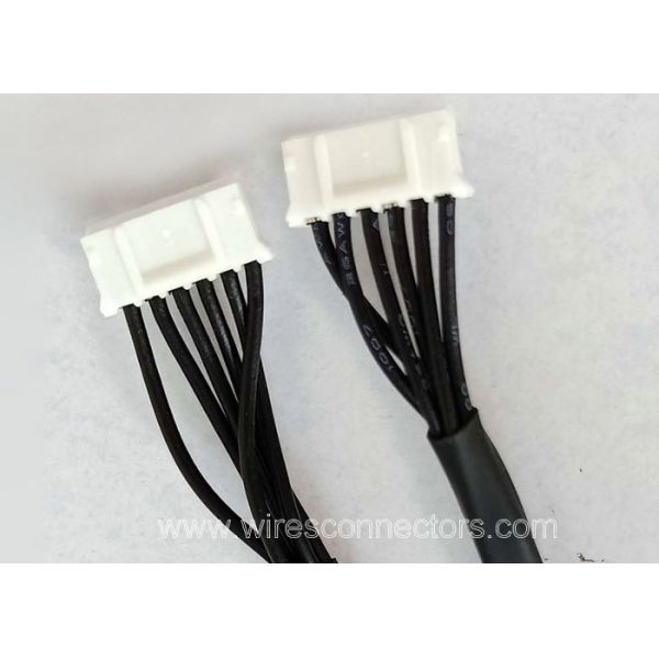 PHR-6P 2.0MM JST Male Connectors 26AWG PVC Black Wire Cable Assembly