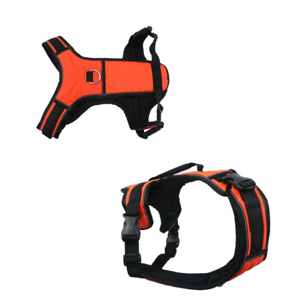 XXS-L Orange Tactical Dog Harness / Personalized No Pull Dog Harness Front Clip