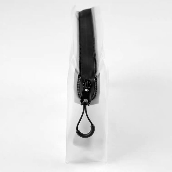 Semi Transparent PVC Cosmetic Bag 1 Zipper Pocket