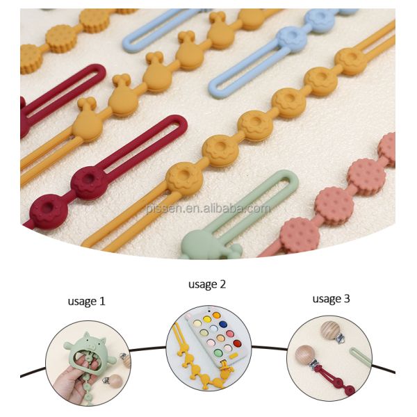 Necklace Pacifier Chain Focal Shaped Beads For Beaded Pens Silicone teething Focus Beads kid toys