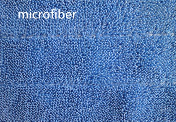 Almofadas molhadas torcidas 480gsm do espanador do absorvente do trapézio da trama do azul 13*41/47cm de Microfiber