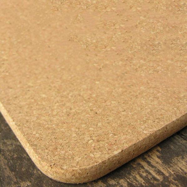 cantos Wearproof naturais do raio de 60x45cm Cork Pad Bathroom Mat Antislip