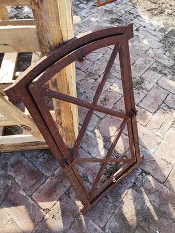 Antique Reclaimed Metal Window Frames With Window Panel To Open H74.5xW43CM