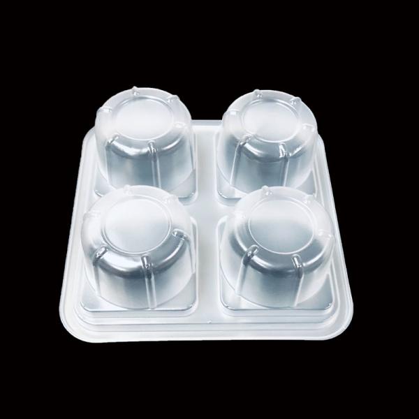 4 Compartment Vacuum-Formed PP Food Tray Freezer-Safe Customizable