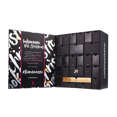 Boîte de papier de calendrier de Noël de cadeau, décoration Advent Calander Box cosmétique