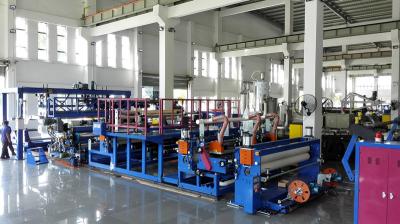 4 linha de estratificação & de revestimento capacidade medidores de folha larga do PVC dos PP/TPU/de produção de 100-400kg/Hr