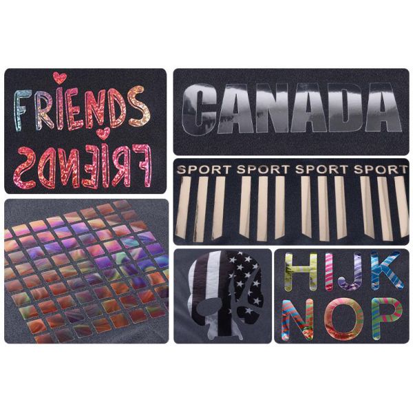 Vivid Color Heat Press Foil Iron On Viny High Temperature Resistance