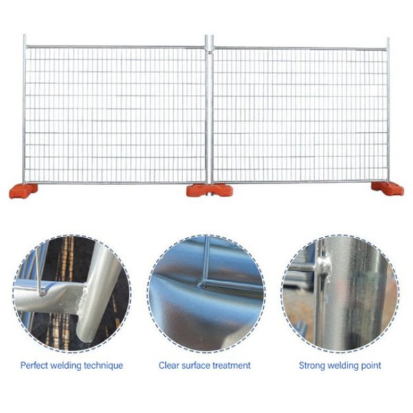 75×150mm Metal Galvanized Temporary Construction Fence Panel 5mm Thick