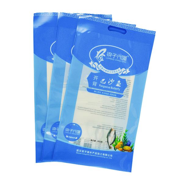 50-150 microns Three Side Seal Pouch Crayfish Frozen Food Packaging Bag