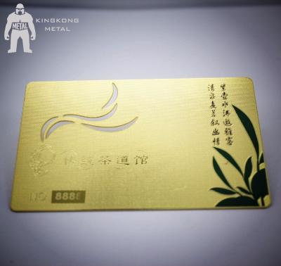 Cartão de sócio personalizado personalizado de alta qualidade do metal com número