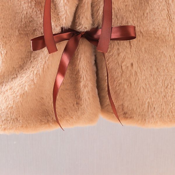 Rabbit Plush Childrens Winter Jackets 110cm Padded Waterproof Coat Upset Horn Buckle