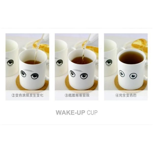 OEM Personalized Kids Mugs White Wake Up Mug Business Birthday Gift