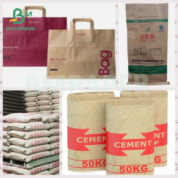 50gsm - 200gsm Sturdy Brown Kraft Paper Roll with Good Expansible