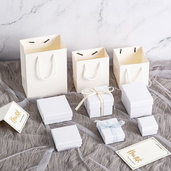 Genuine Square Ring Bracelet Watch Gift Packing Jewelry Jewellery Set Packaging Display Box with EVA Foam Insert