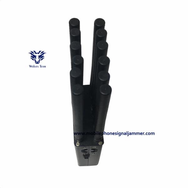 Lojack GSM CDMA 3G 4G WiFi GPS UHF VHF Cell Phone Jammer  with 12 frequencies Handheld