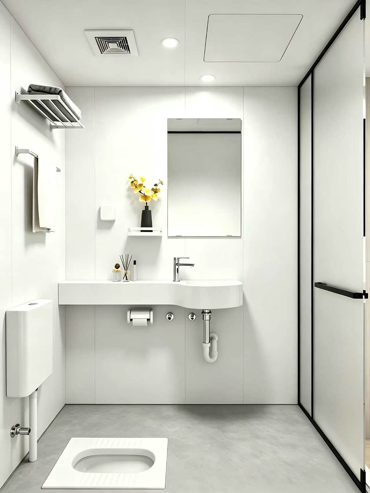Lightweight SMC Shower Base Seamless Impact Modular Shower Base Durable