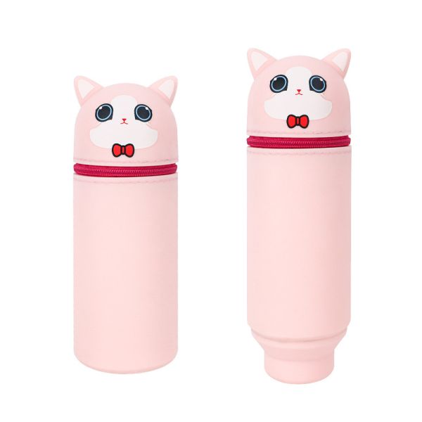 Многофункциональный 2-в-1 силиконовый карандаш держатель сумка легко очистить школьные канцелярские принадлежности для детей канцелярские принадлежности для рождественского подарка