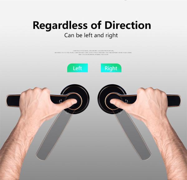 Electronic Wireless Smart Handle Door Lock Tuya Ttlock APP Fingerprint Password