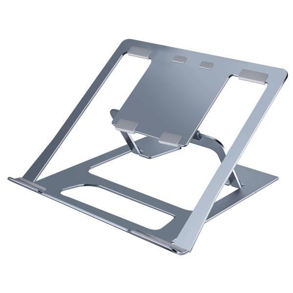 Grey Anodizing Angle Adjustable Notebook Folding Stand For Improved PC Performance