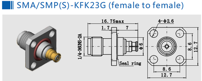 Waterproof SMA Female to SMP Female Adapter