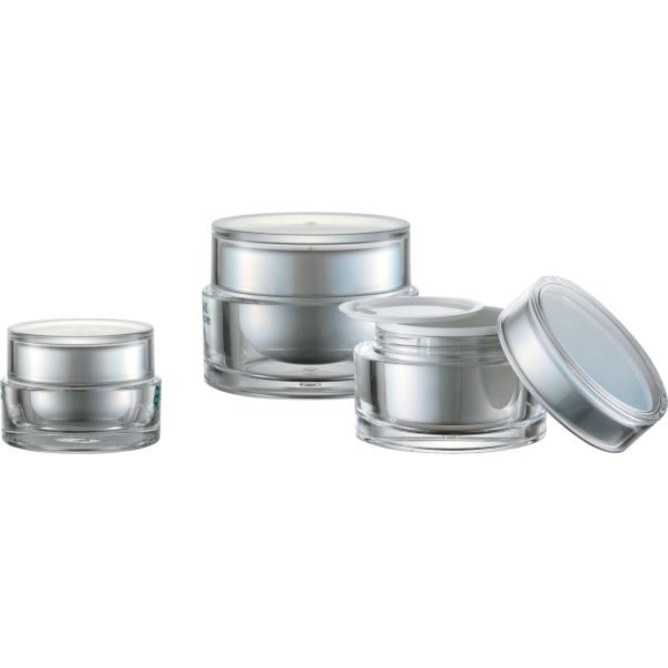 JL-JR804 15g 30g 50g Round Cream Jar PMMA Skin Care With Disc
