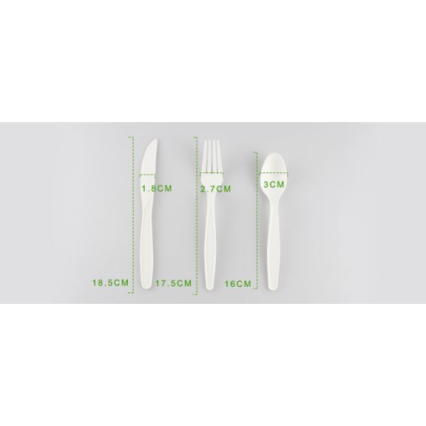 Custom Logo Biodegradable Flatware Disposable Spork with Individual Wrapping and Napkin