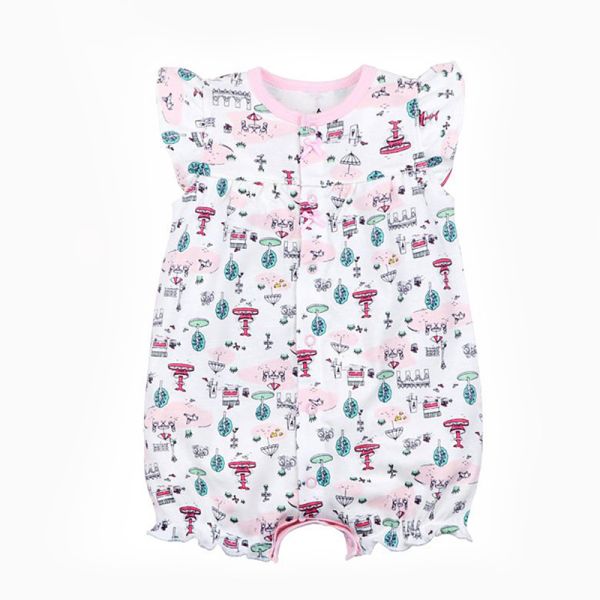 Printing Baby Clothes Summer Onesies Baby Clothes Short Sleeve Girl Rompers for Sale