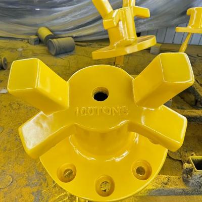 100T Horn Type Cast Iron Mooring Bollards Ship'S Bollard Polished Mooring Protection
