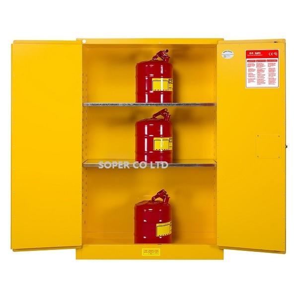 Armários no amarelo do LABORATÓRIO, armário da prova de fogo de armazenamento 45gallon, armário de armazenamento químico para o líquido inflamável