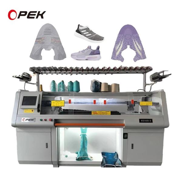 3 System 14gg Shoes Upper Knitting Machine With 36inch 2350*950*1700mm with Materials