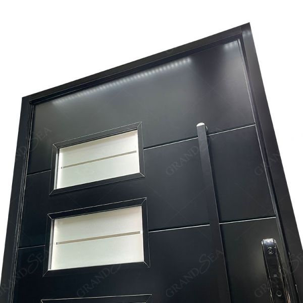 American Style Entrance Door Security Door Aluminum Glass Door