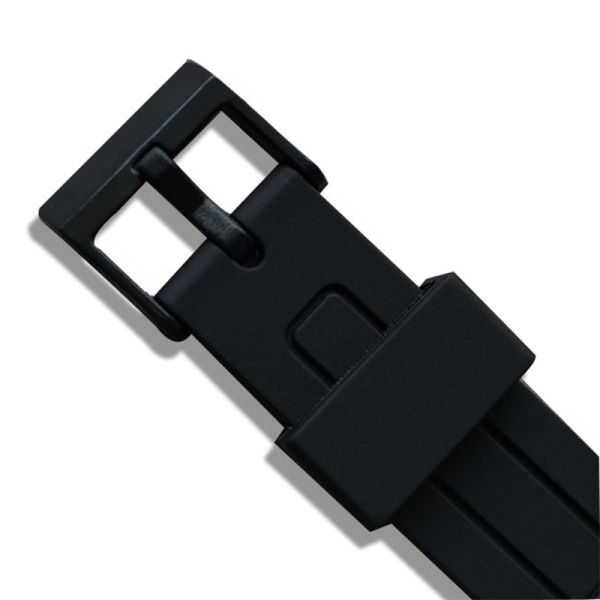 ROHS Approved Watches Spare Parts Black Silicone Band