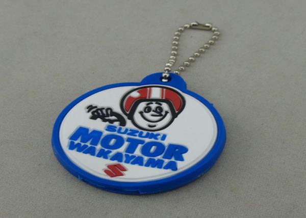 Promotional PVC Keychain , Colorful PVC Badge For Bag Zipper
