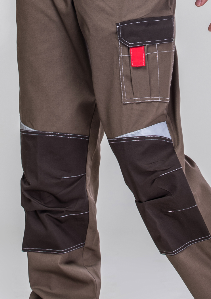 65% Polyester 35% Cotton Protective Work Clothing For Male With Elastic Band