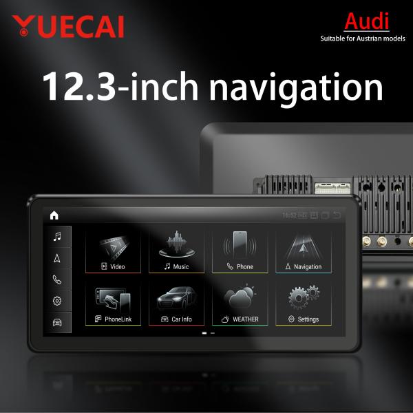Audi Q5 A4L Q7 A6L Q3 A3 カープレイカーナビゲーションシステム アンドロイド オールインワン 12.3 インチ