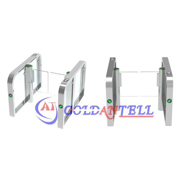 OEM Logo Sliding Turnstile / QR Code Nfc Gym Door / Security Swing Barrier Gate for Public Lobby