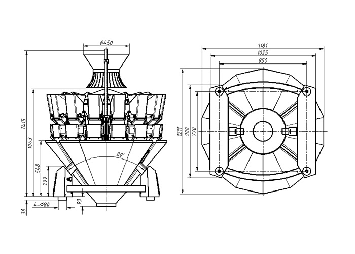 Приурочивая Weigher зерна 650g 10 хоппера питаясь главный