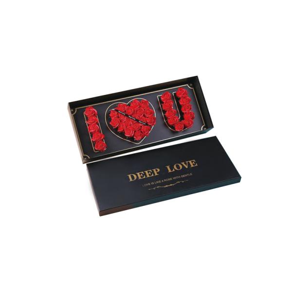 CMYK Rectangular Cardboard Flower Box With Liners And Foams
