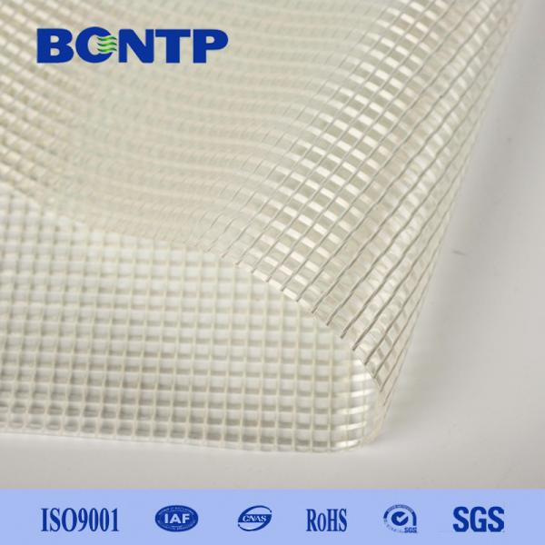 PVC Transparent Mesh Fabric Laminated Polyester Mesh Transparent Tarpaulin for file pocket