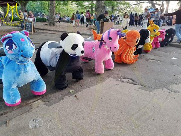 Hansel amusement children game electric unicorn motorized plush animal
