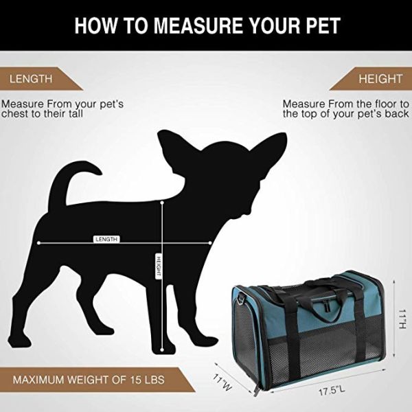 Flight Approved Dog Travel Carrier Bag , Animal Carriers For Planes Fashionable