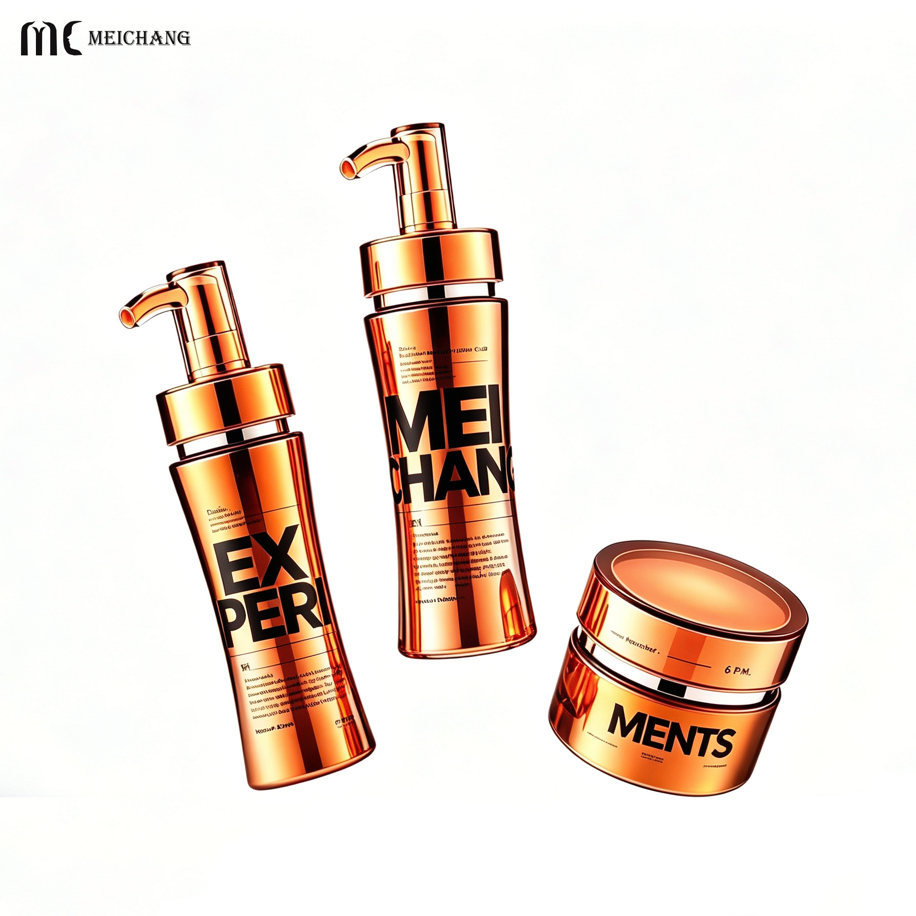 30g/50g/40ml/100ml/120ml Curved Waist Glass Skincare Packaging Set(MC-331)