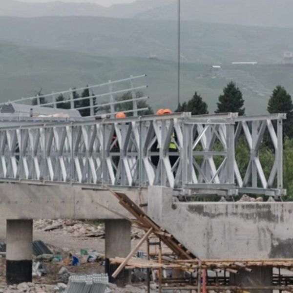 ISO9001 Puente de acero temporal Puente de armadura de acero galvanizado por inmersión en caliente
