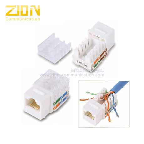 UTP RJ45 90 Degree Keystone Jack with IDC Contacts for 200 Reterminations and PC/ABS Cover