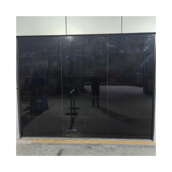 Porta de garagem automática de vidro transparente de alumínio para edifícios residenciais